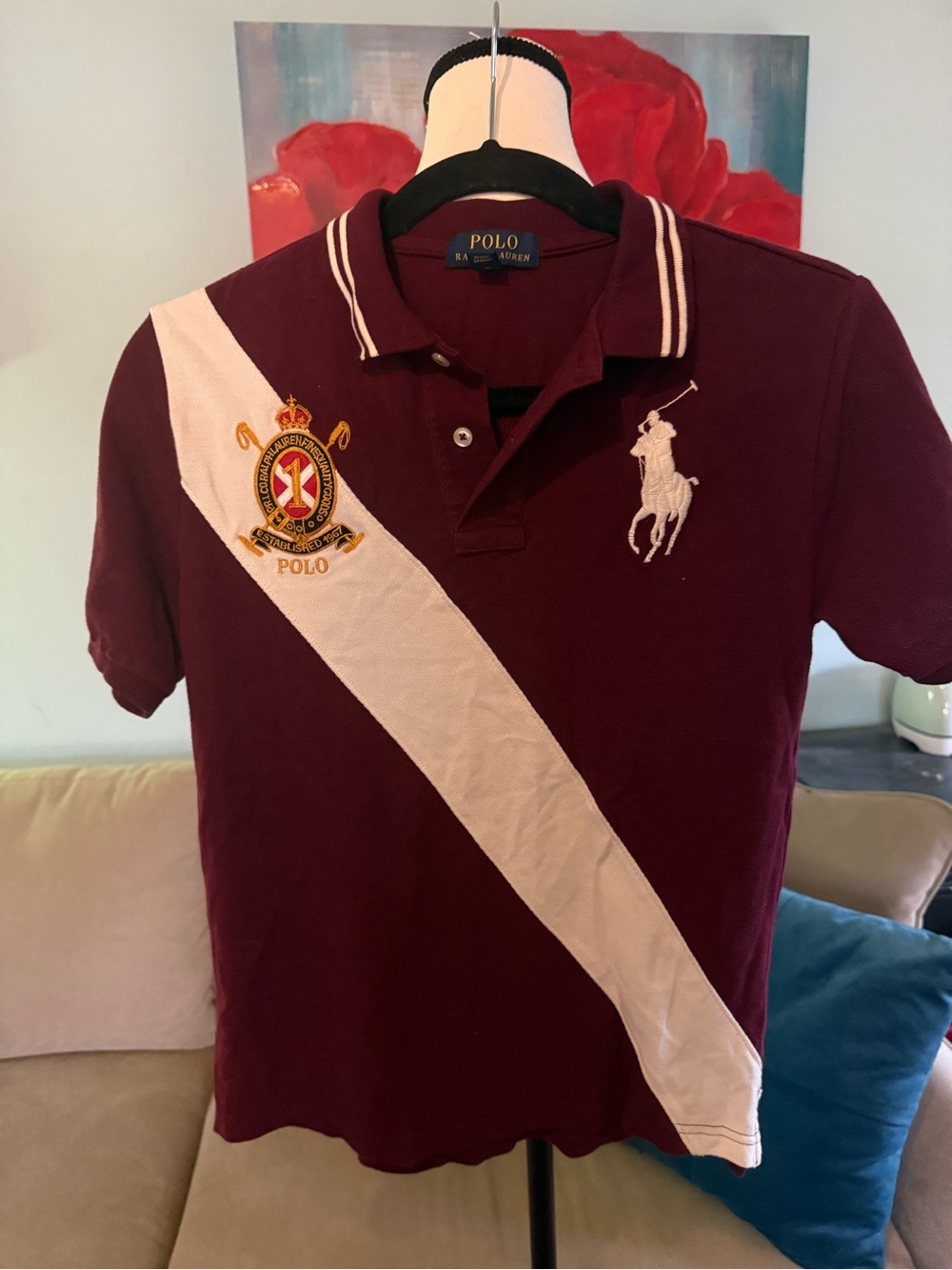 Polo Ralph Lauren Big Pony 20th Anniversary Crest Polo Shirt Boys Size 10/12